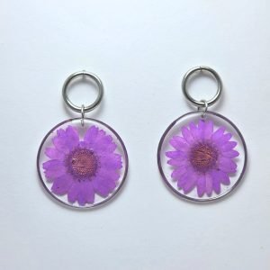 Big Flower Hoop Earrings – Liberal Lilac (Purple)/Silver