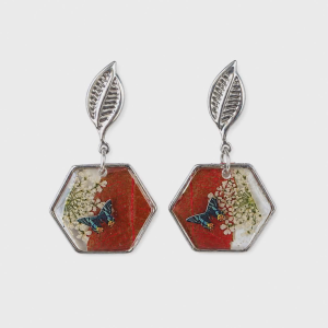 Real Pressed Flower Earring & Necklace Set (Style 15)