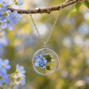 Real Pressed Flower Necklace (Style 27)