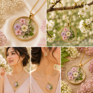 Daisy Pressed Flower Necklace (Style 34)