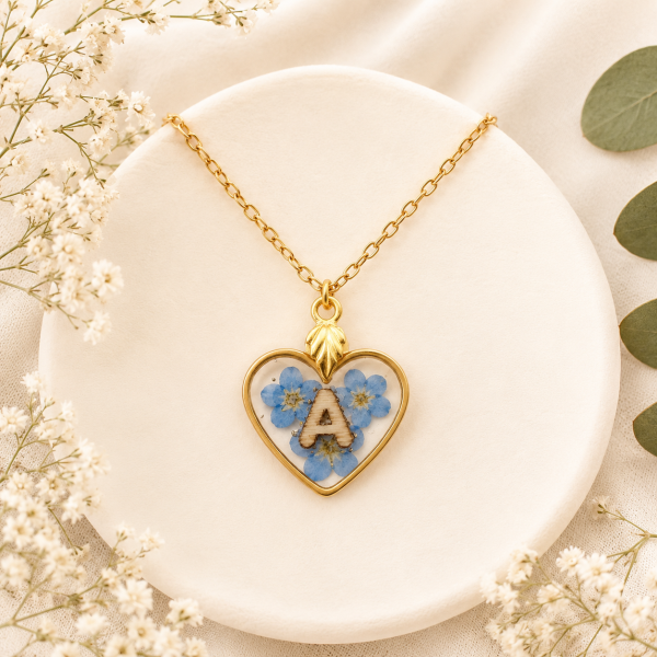 Real Pressed Flower Necklace (Style 100AA)