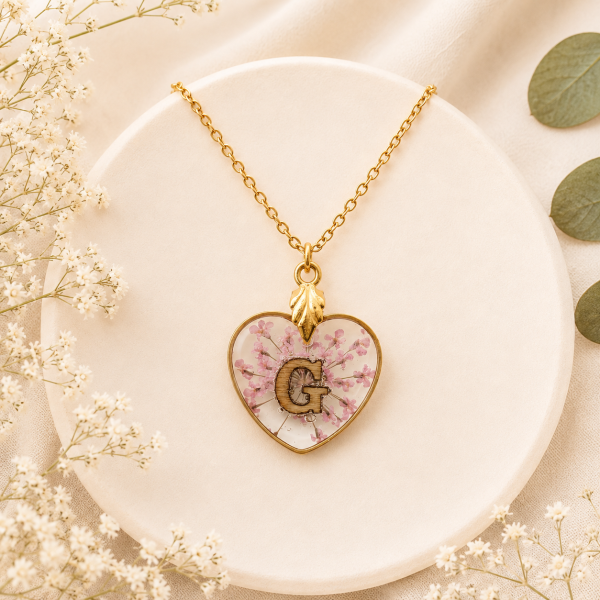 Real Pressed Flower Necklace (Style 100GG)