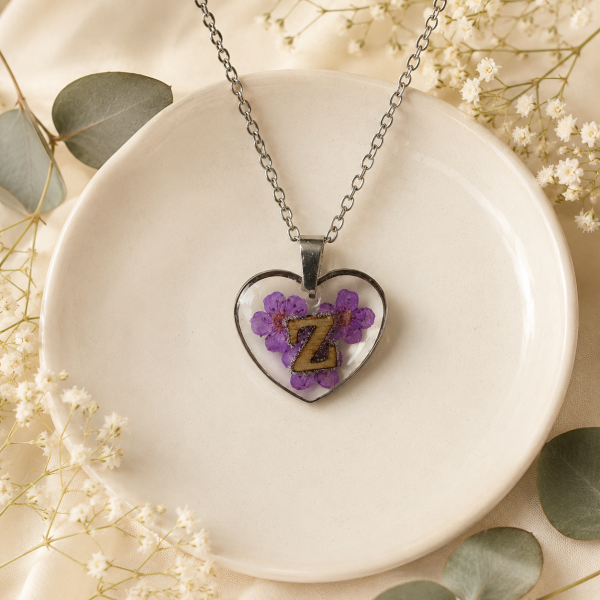 Real Pressed Flower Necklace (Style 101B)