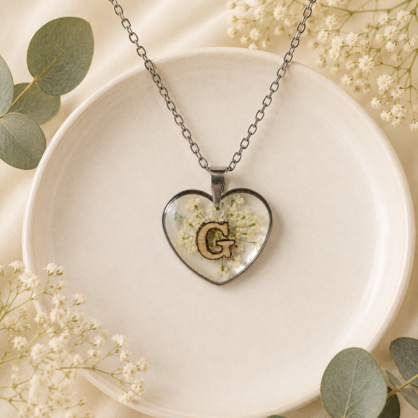 Real Pressed Flower Necklace (Style 101D)