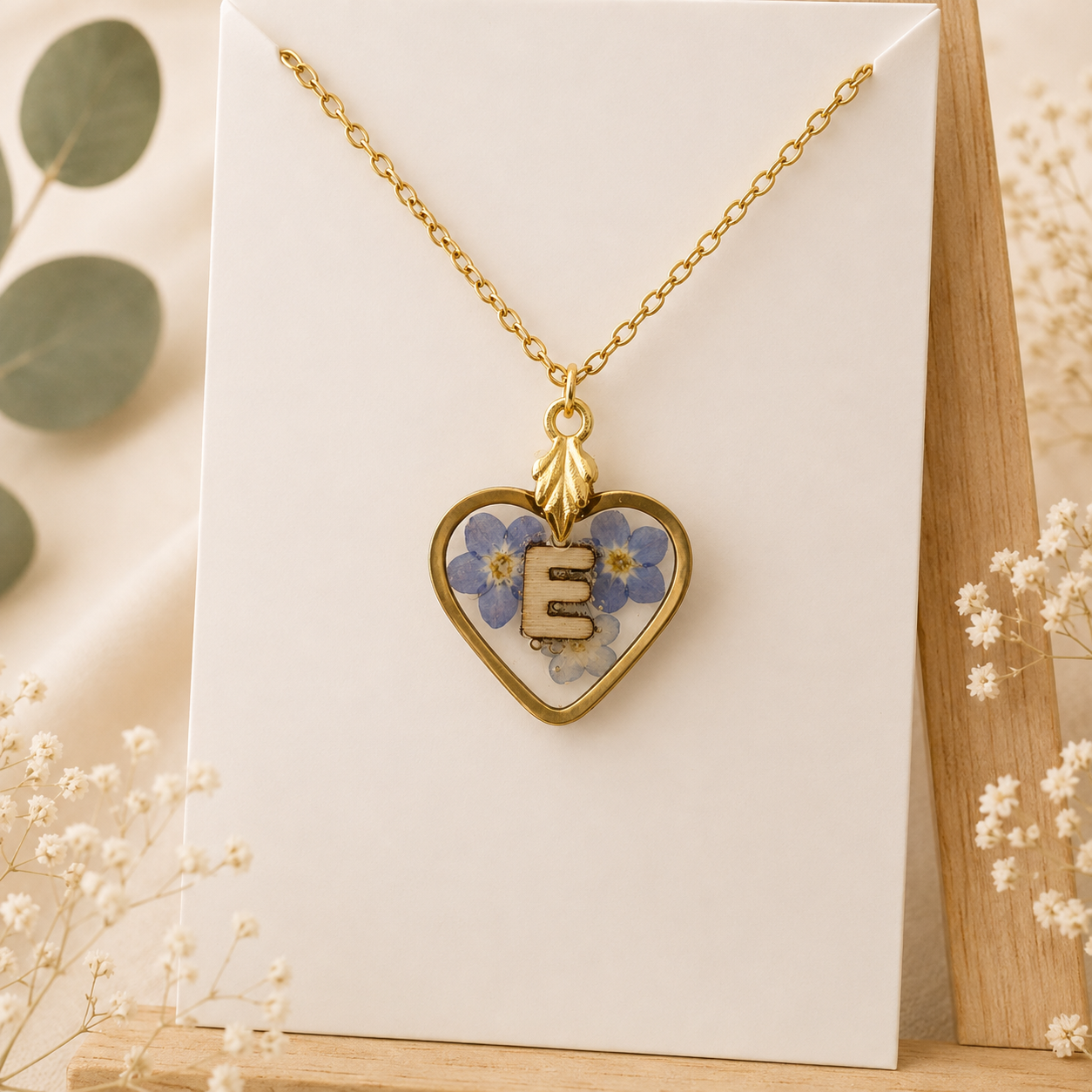 Real Pressed Flower Necklace (Style 101L)