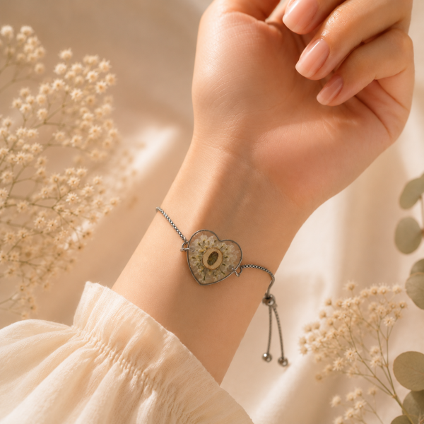 Real Pressed Flower Bracelet (Style 107O)