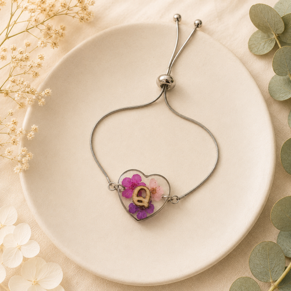 Real Pressed Flower Bracelet (Style 107Q)