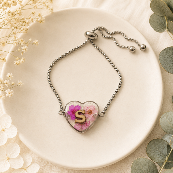 Real Pressed Flower Bracelet (Style 107S)