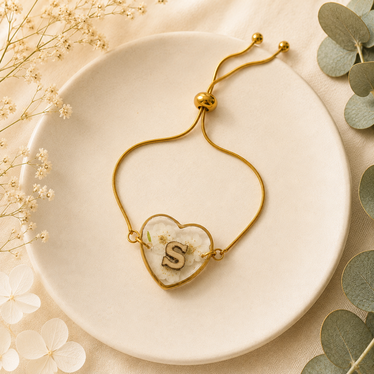 Real Pressed Flower Bracelet (Style 107)