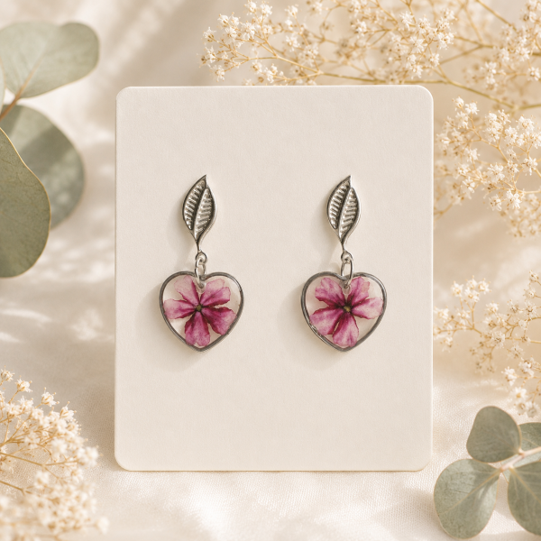 Real Pressed Flower Earrings (Style 142)