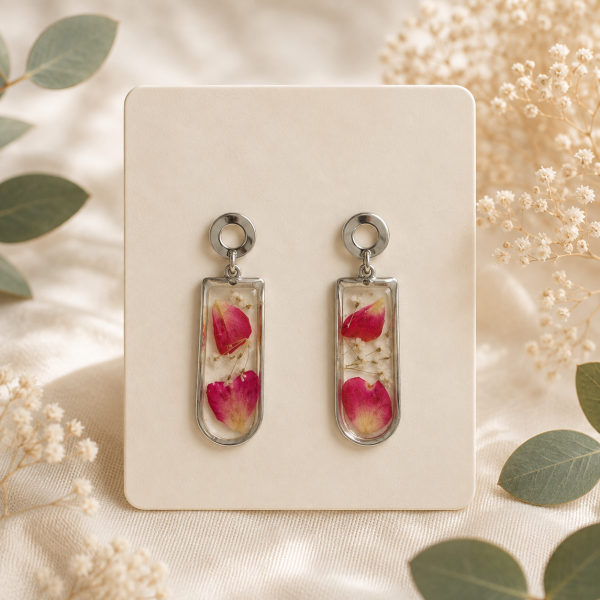Real Pressed Flower Earrings (Style 147)