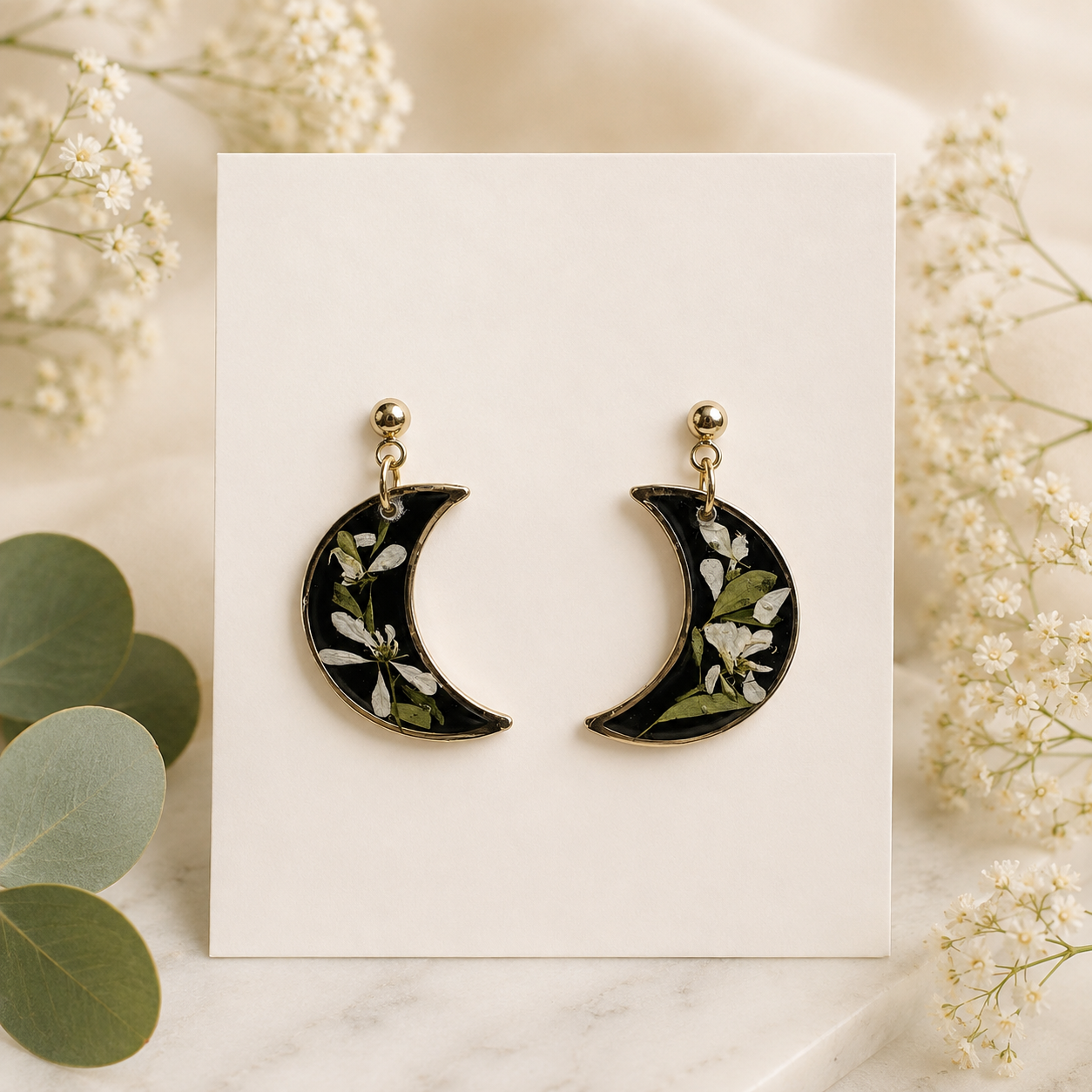 Real Pressed Flower Earrings (Style 164)
