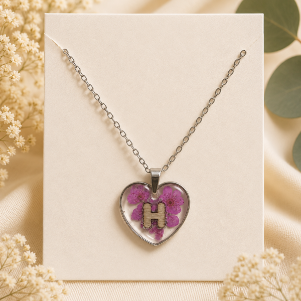 Real Pressed Flower Necklace (Style 166H)