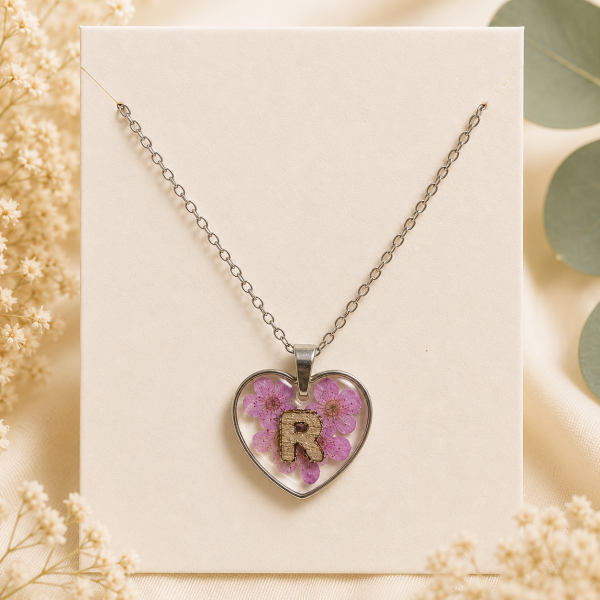 Real Pressed Flower Necklace (Style 166R)