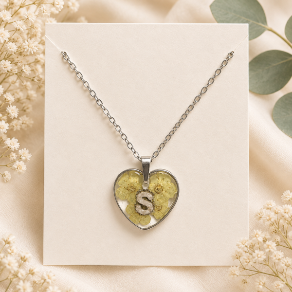 Real Pressed Flower Necklace (Style 166S)