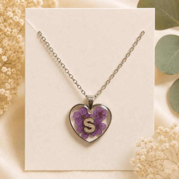 Real Pressed Flower Necklace (Style 166S)