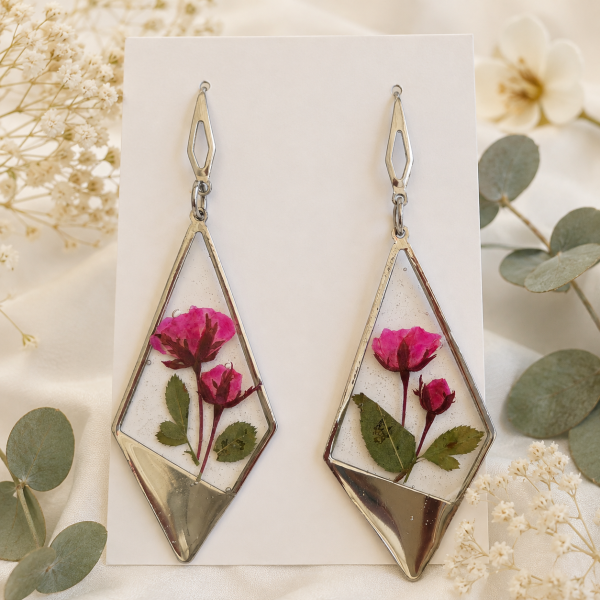 Real Pressed Flower Earrings (Style 181)