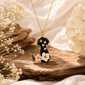 Style #21 Real Butterfly Wings Necklace  (butterfly Ixias pyrene)