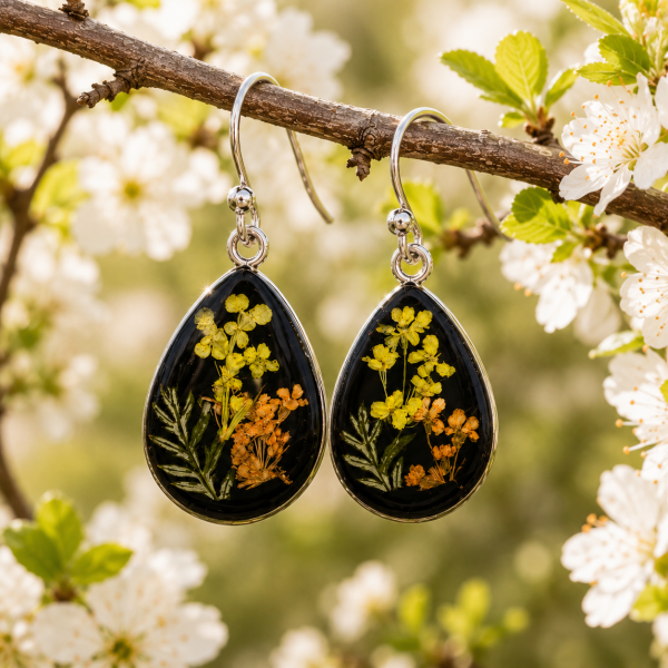 Real Pressed Flower Earrings (Style 46)