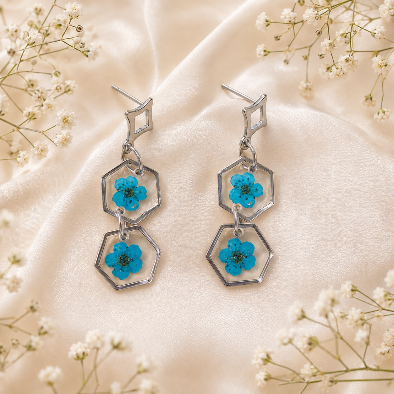Real Pressed Flower Earrings (Style 59)