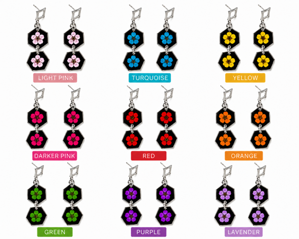 Real Pressed Flower Earrings (Style 59E)