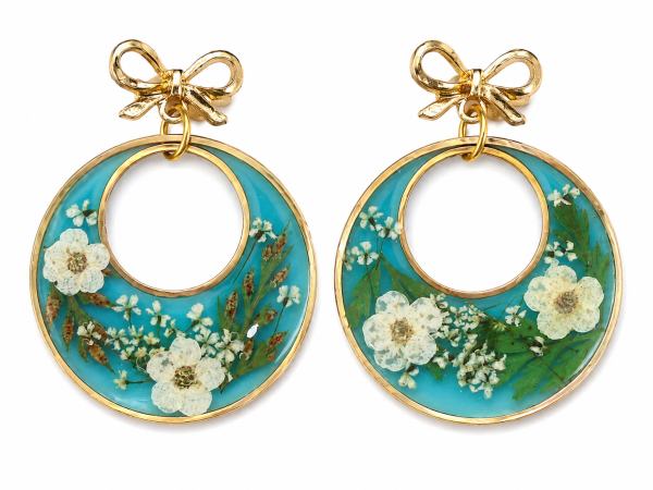 Real Pressed Flower Earrings (Style 60)