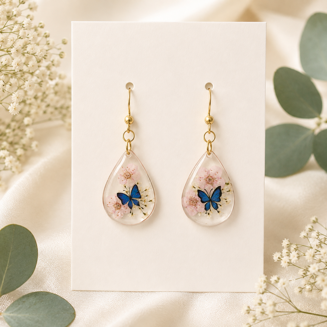 Real Pressed Flower Earrings (Style 87)