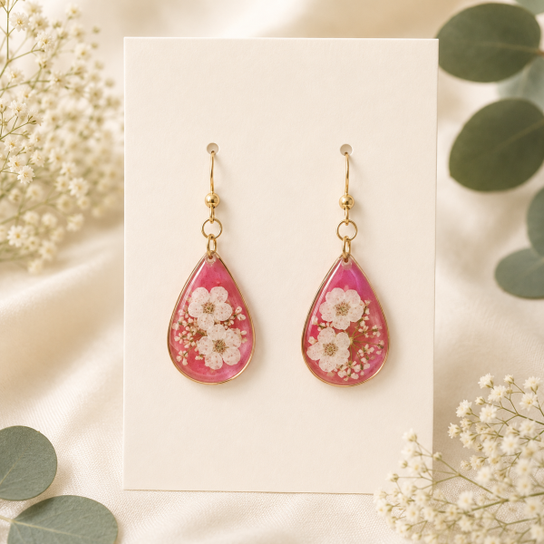 Real Pressed Flower Earrings (Style 88)