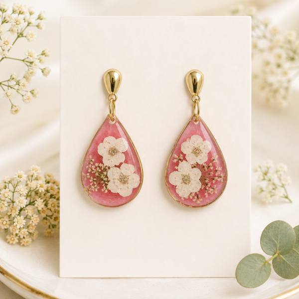 Real Pressed Flower Earrings (Style 89)
