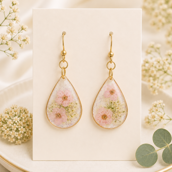 Real Pressed Flower Earrings (Style 90)