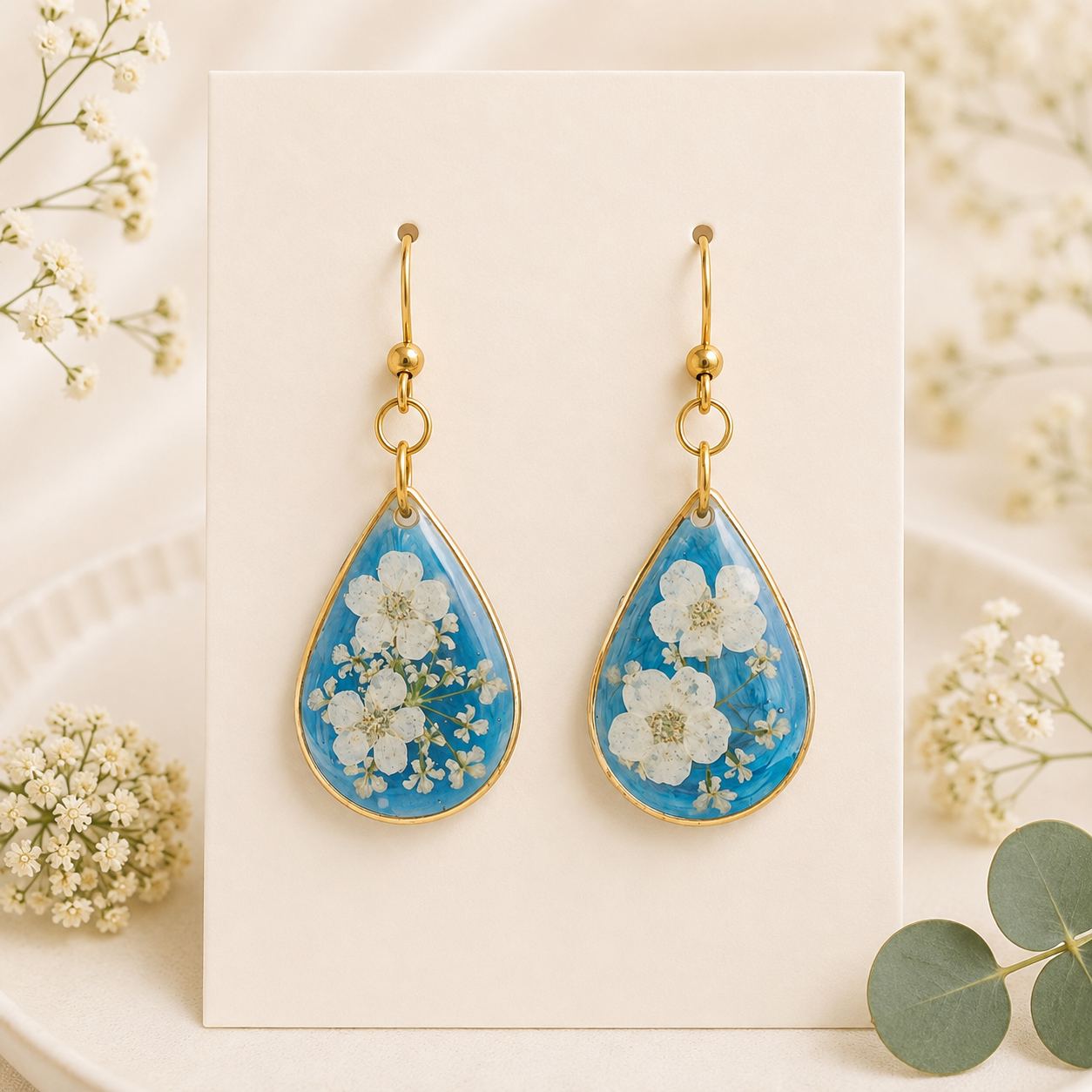 Real Pressed Flower Earrings (Style 91)
