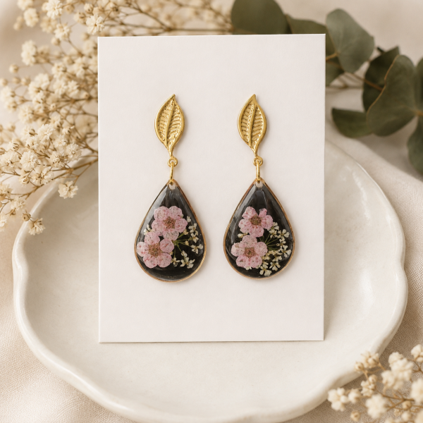 Real Pressed Flower Earrings (Style 92)