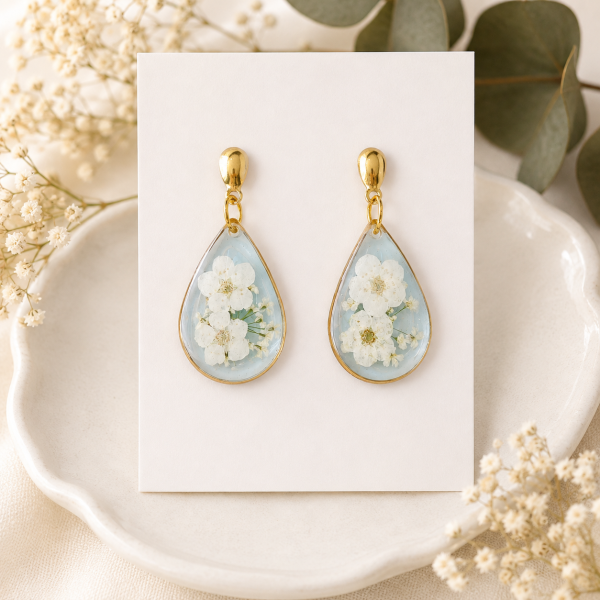 Real Pressed Flower Earrings (Style 93)