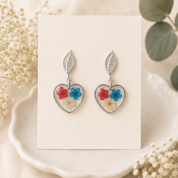 Real Pressed Flower Earrings (Style 95)