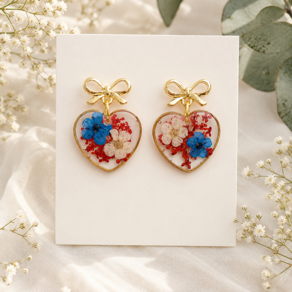 Real Pressed Flower Earrings (Style 97)