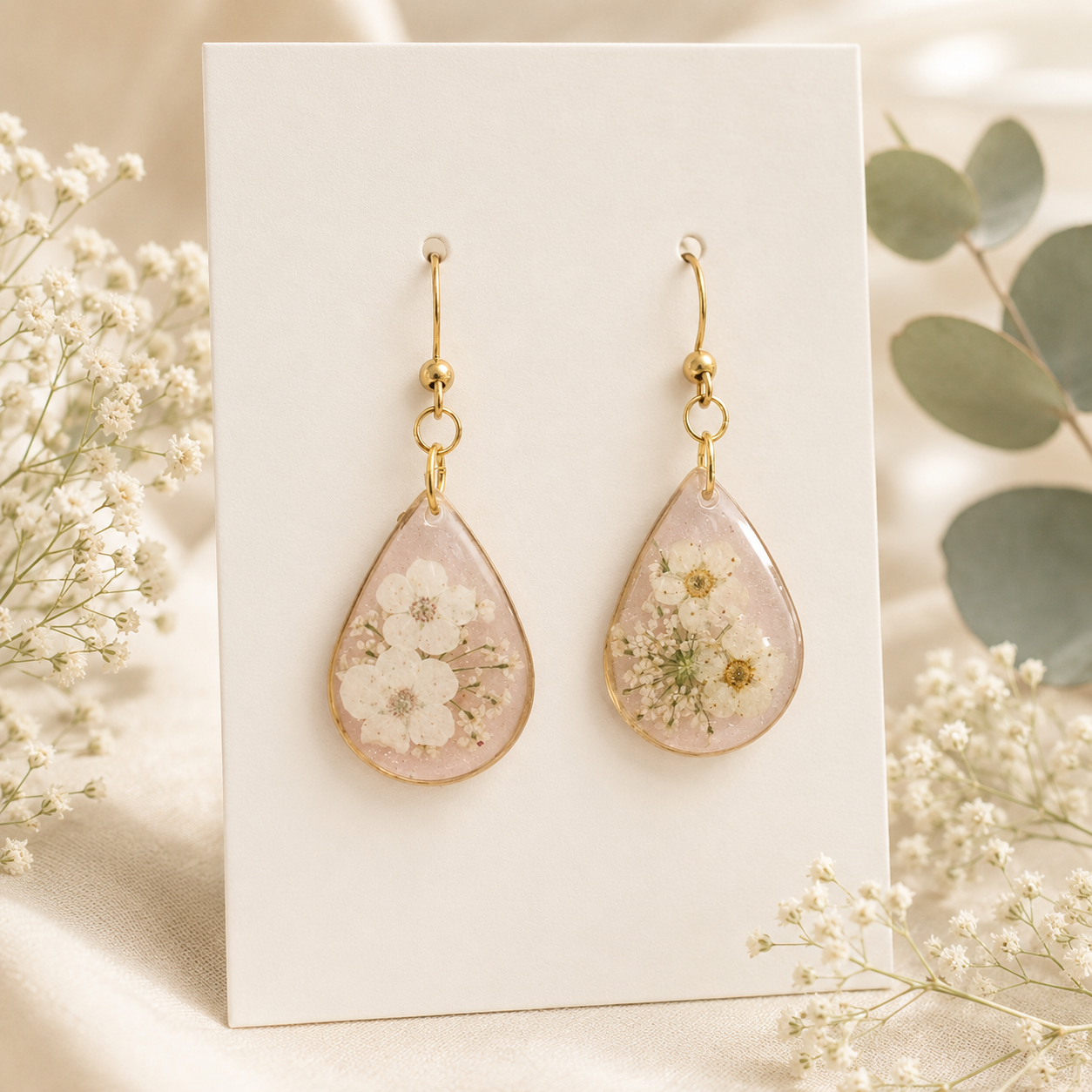 Real Pressed Flower Earrings (Style 98)